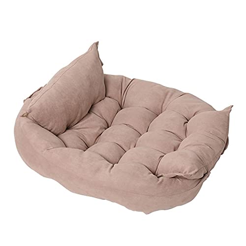 Soft Dog Bed Kennel Suede Cats Dogs Cushion Washable Pet Lounger Breathable Mat Blanket Pet Supplies for Small Medium Large Dogs Pet Supplies (Skin Color XL 122x80)