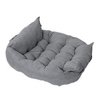 Soft Dog Bed Kennel Suede Cats Dogs Cushion Washable Pet Lounger Breathable Mat Blanket Pet Supplies for Small Medium Large Dogs Pet Supplies (Gray L 94x67)