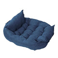 Soft Dog Bed Kennel Suede Cats Dogs Cushion Washable Pet Lounger Breathable Mat Blanket Pet Supplies for Small Medium Large Dogs Pet Supplies (Dark Blue XL 122x80)