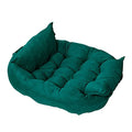 Soft Dog Bed Kennel Suede Cats Dogs Cushion Washable Pet Lounger Breathable Mat Blanket Pet Supplies for Small Medium Large Dogs Pet Supplies (Dark Green M 78x62)