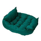 Soft Dog Bed Kennel Suede Cats Dogs Cushion Washable Pet Lounger Breathable Mat Blanket Pet Supplies for Small Medium Large Dogs Pet Supplies (Dark Green M 78x62)