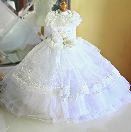 Princess Pet Dog Wedding Dress Cats Dress Puppy Skirt Clothes Pet Tutu Skirt Bride Costume Supplies (Size : Large) (X)