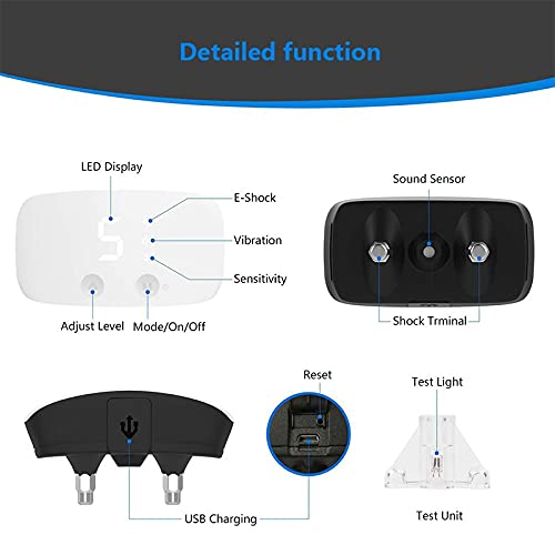 Rechargeable Waterproof Buzzer Vibration Collar Electric Anti-Bark Training Dog Pet Supplies