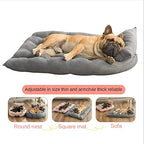 Soft Dog Bed Kennel Suede Cats Dogs Cushion Washable Pet Lounger Breathable Mat Blanket Pet Supplies for Small Medium Large Dogs Pet Supplies (Gray L 94x67)