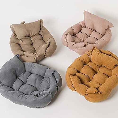 Soft Dog Bed Kennel Suede Cats Dogs Cushion Washable Pet Lounger Breathable Mat Blanket Pet Supplies for Small Medium Large Dogs Pet Supplies (Dark Blue S 63x45)