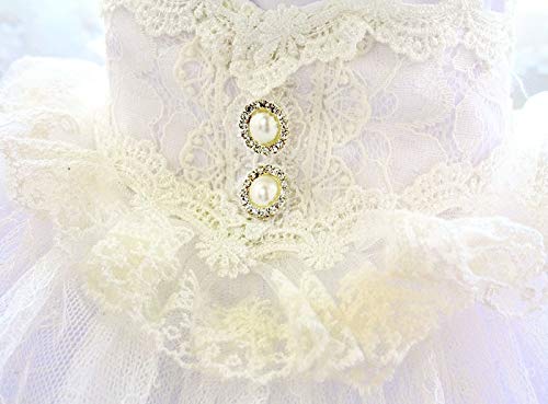 Princess Pet Dog Wedding Dress Cats Dress Puppy Skirt Clothes Pet Tutu Skirt Bride Costume Supplies (Size : Large) (X)