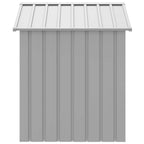 Dog House with Roof, Pet Shelter Houses Puppy of Supply Shed, Light Grey 46.1"x40.6"x48.4" Galvanised Steel,-466