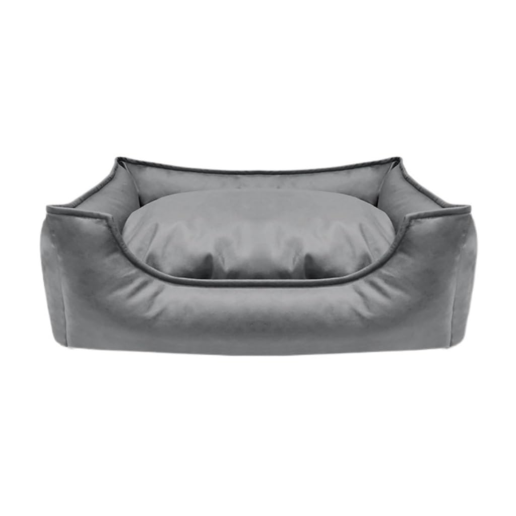 TOWINE Pet Bed Creative Waterproof Kennel Pet Bed Sofa Cat Kennel Supplies Kennel Sponge Removable and Washable Comfortable Dog Bed Dog Bed Dog Sofa (Color : Light Gray, Size : L:84 * 62 * 20cm)