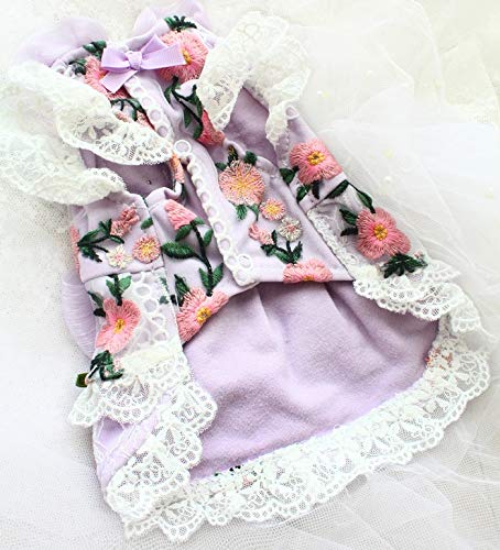 Fashion Princess Pet Clothes Dress T-Shirts Lovers Suit Small Medium Cats Dog Clothes Pet Supplies Dog Skirts (Size : Large) (XX)