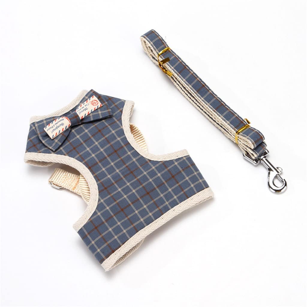 Dog Harness Leash Set Cute Bow Training Walking Vest Strap Small Pug Pet Supplies