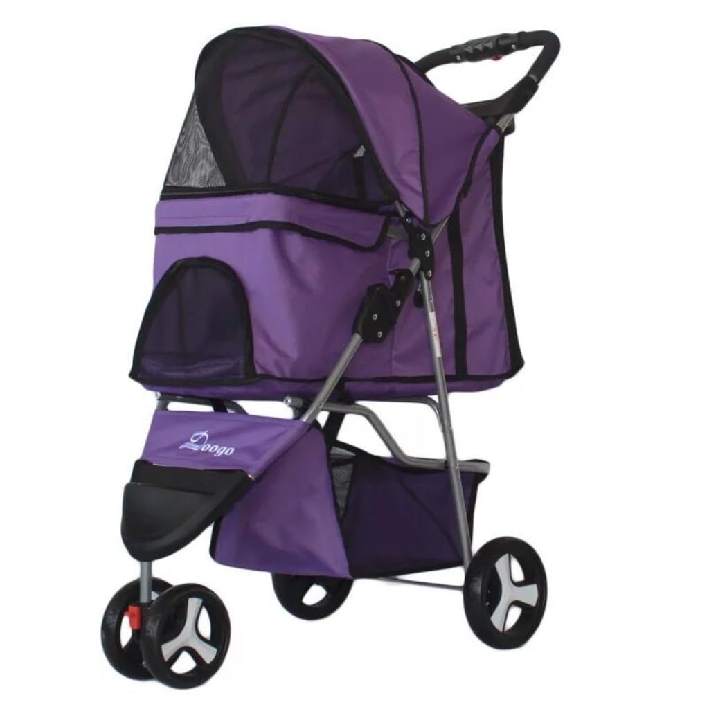 Pet Strollers Lightweight Foldable Pet Stroller for Cats and Dogs, Three-Wheeled Pet Stroller, Dog Stroller Supplies Pet Stroller Medium(Z)
