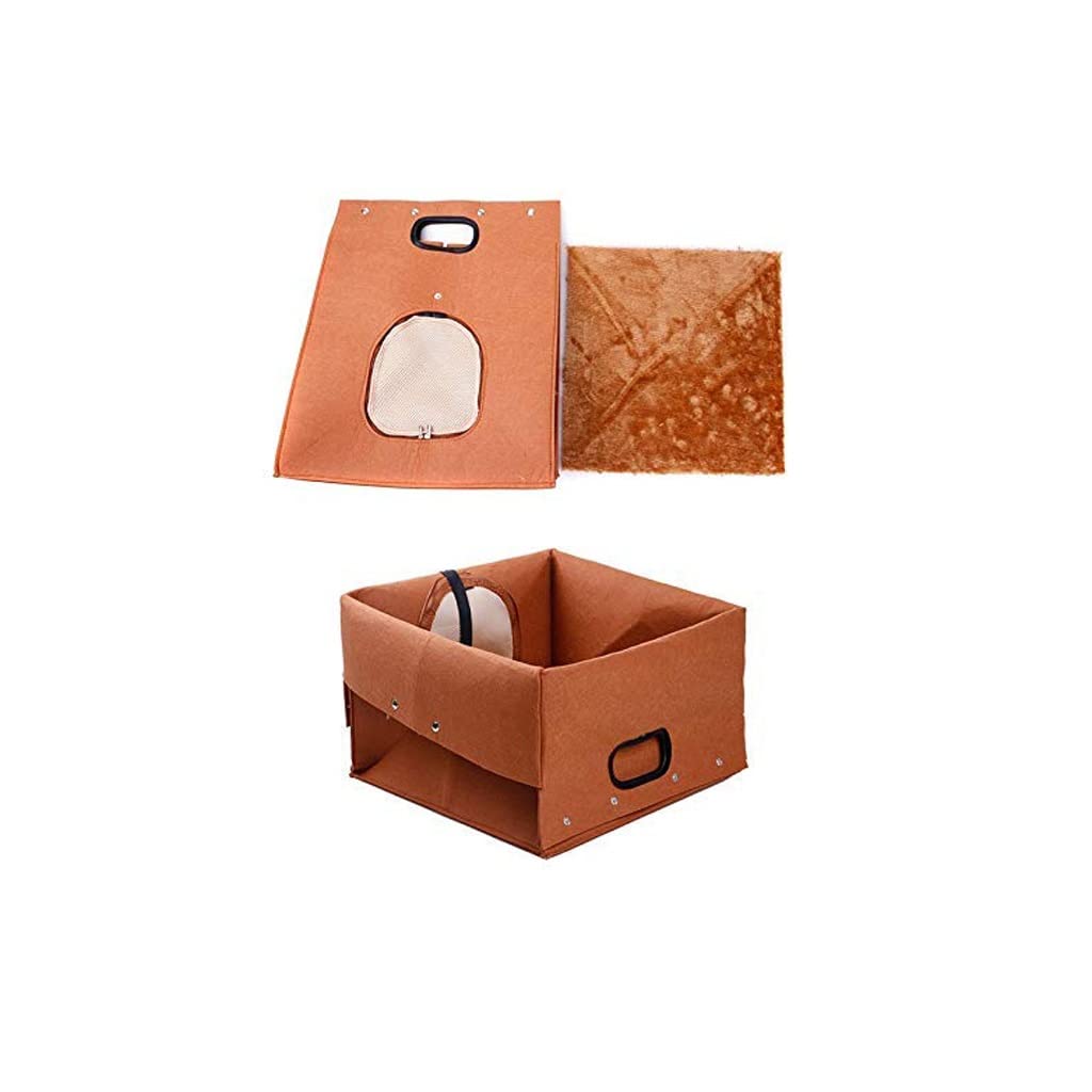 Pet Nest Four Seasons Portable Pet Nest Dual-use Variant Felt air Conditioning Nest Padded Warm Pet Supplies(E)
