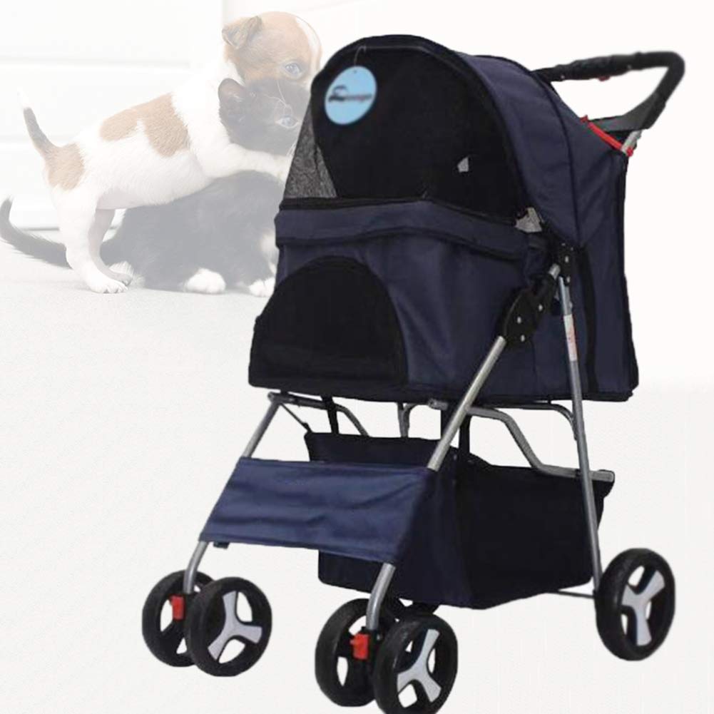 Pet Travel Stroller Washable Pet Stroller Fold Light Dog Cart Portable Pet Cart Small and Medium Cats and Dogs Pet Supplies 5 (3)