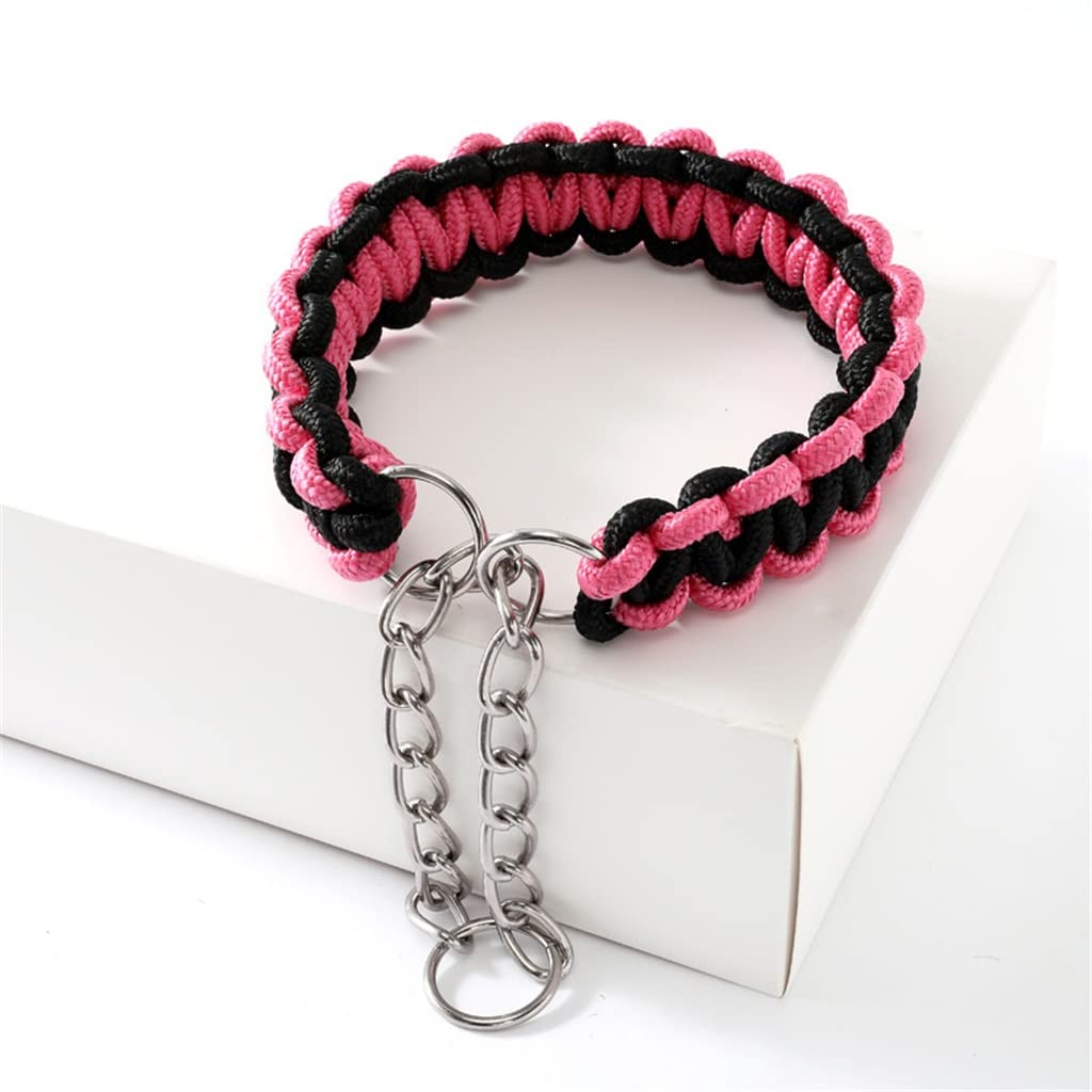 Woven Dog Collars P Nylon Adjustable Collar for Small Medium and Large Dogs Walking Artifact Pet Supplies
