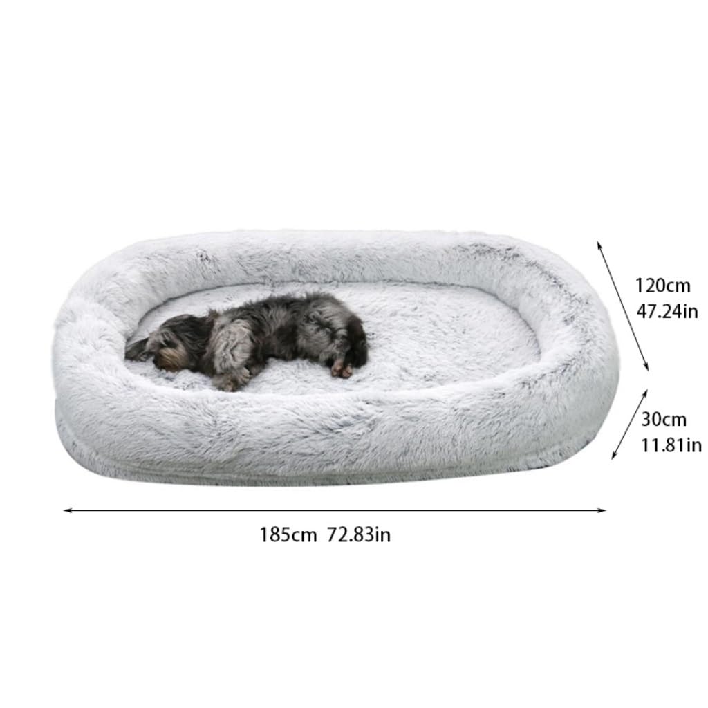 ALLC Dog Bed Creative Kennel Winter Warm Removable and Washable Large Sponge Mat Human Sleeping Mat Pet Supplies Cozy Sleeping Pet Bed for Cat and Dog (Color : Light Gray, Size : 185 * 120 * 30cm)