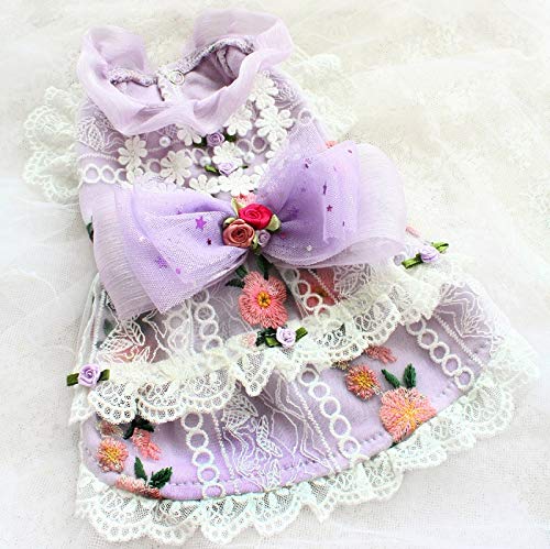 Fashion Princess Pet Clothes Dress T-Shirts Lovers Suit Small Medium Cats Dog Clothes Pet Supplies Dog Skirts (Size : Large) (XX)