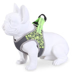 Reflective Nylon Dog Harness for Small Dogs No Pull Collar Pet Supplies Leash Vest for Bulldogs(Black,XL)