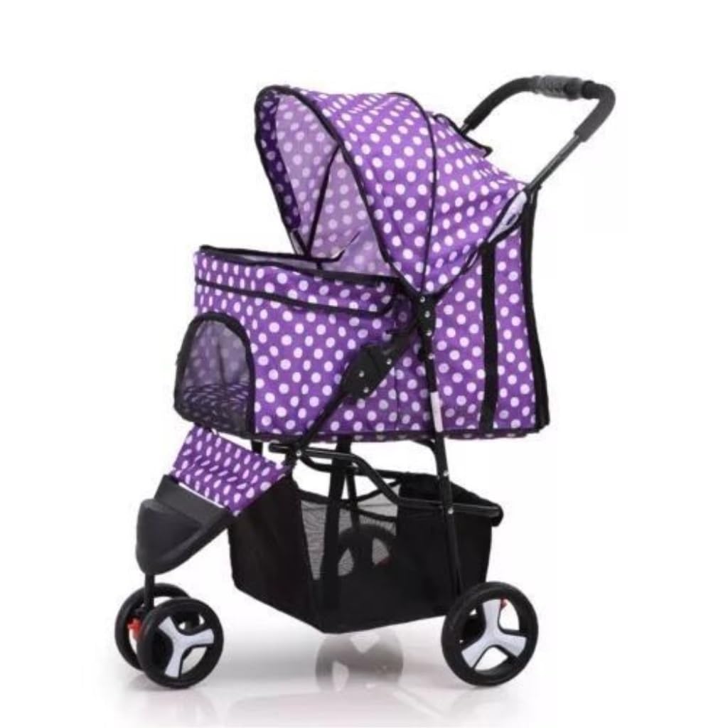 Pet Strollers Lightweight Foldable Pet Stroller for Cats and Dogs, Three-Wheeled Pet Stroller, Dog Stroller Supplies Pet Stroller Medium(Z)