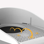 Dog Bed Top-in Two-Door ToiletSemi-Enclosed Splash Deodorant Large Litter Pet Supplies 46 * 55 * 49cm Automatic Intelligent petwith lid (Gray)