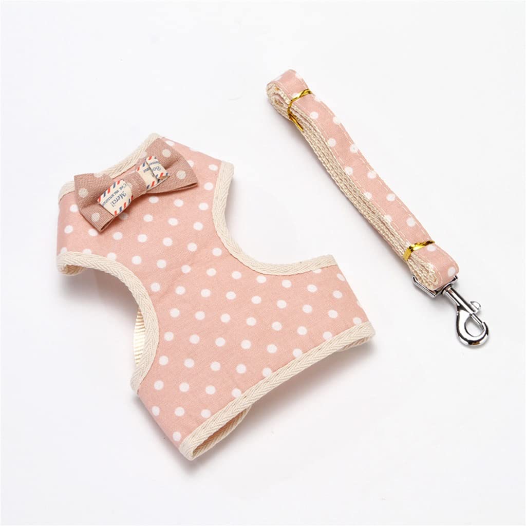 Dog Harness Leash Set Cute Bow Training Walking Vest Strap Small Pug Pet Supplies