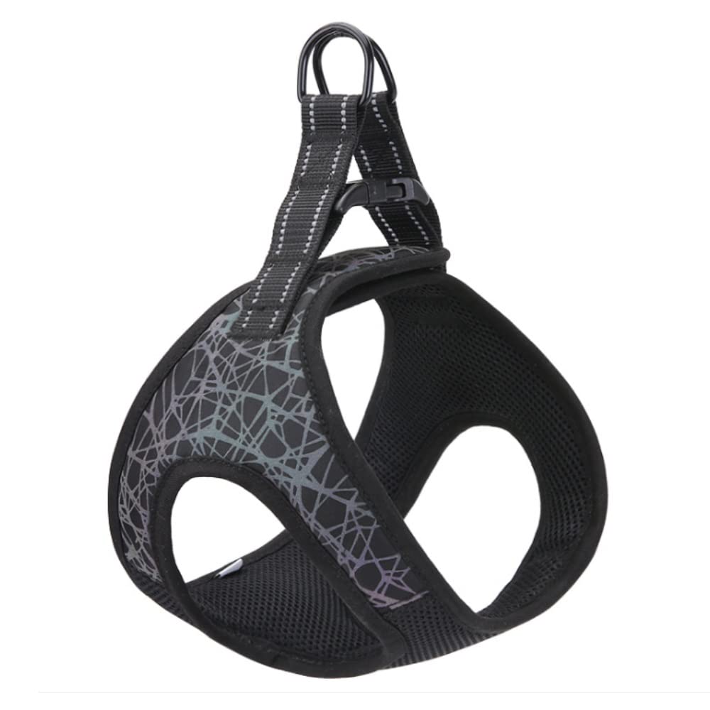 Reflective Nylon Dog Harness for Small Dogs No Pull Collar Pet Supplies Leash Vest for Bulldogs(D,M)