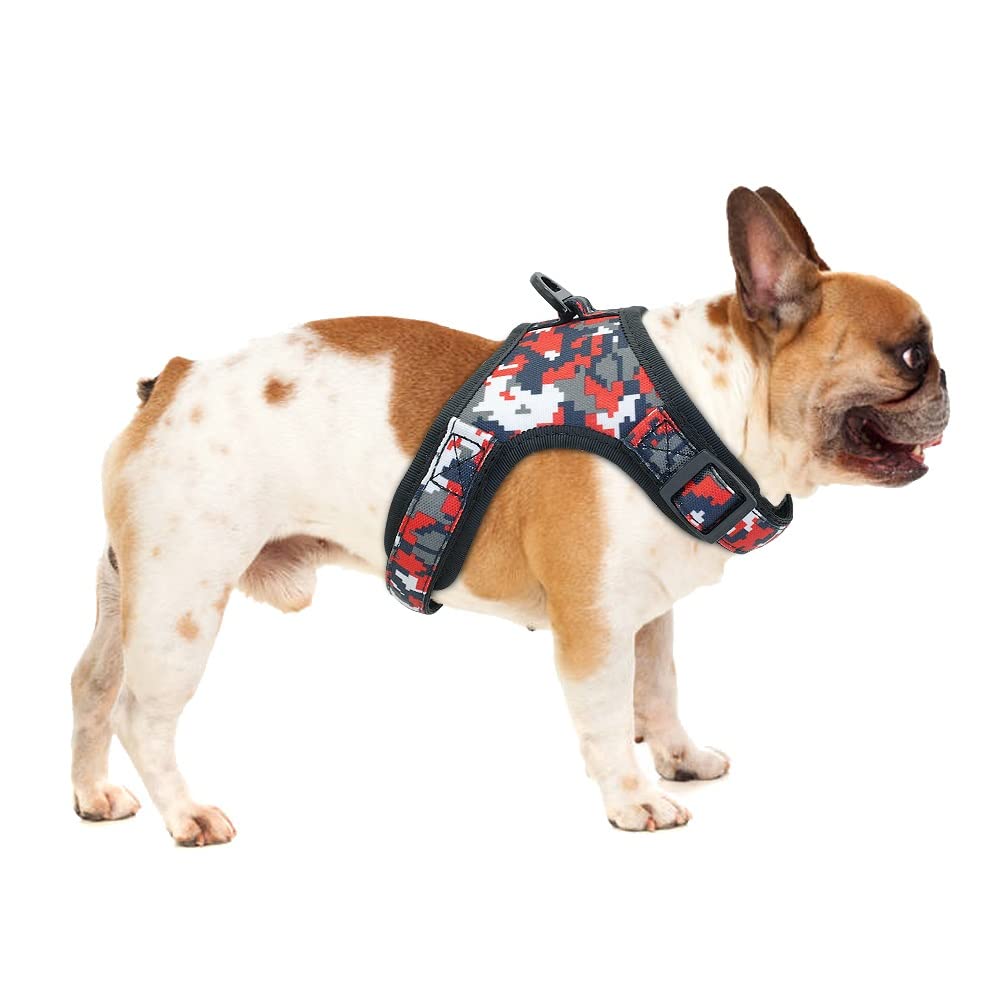 Nylon Dog Harness Adjustable Pet Mesh Vest for Small Medium Dogs Walking Training Husky Bulldog Supplies(L)