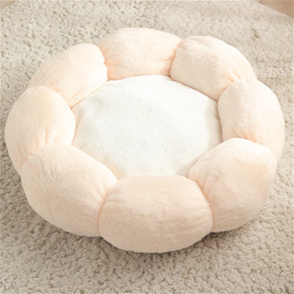 Soft Round Flower Pet Bed Cushion Mats Kennel Warm Sleeping Small Medium Products Dog Supplies
