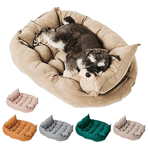 Soft Dog Bed Kennel Suede Cats Dogs Cushion Washable Pet Lounger Breathable Mat Blanket Pet Supplies for Small Medium Large Dogs Pet Supplies (Light Blue M 78x62)