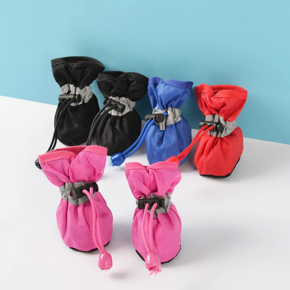 Shoes Small Large Pet Anti-Slip Boots Soft Socks Outdoor Sneakers Supplies(Black,S Code)