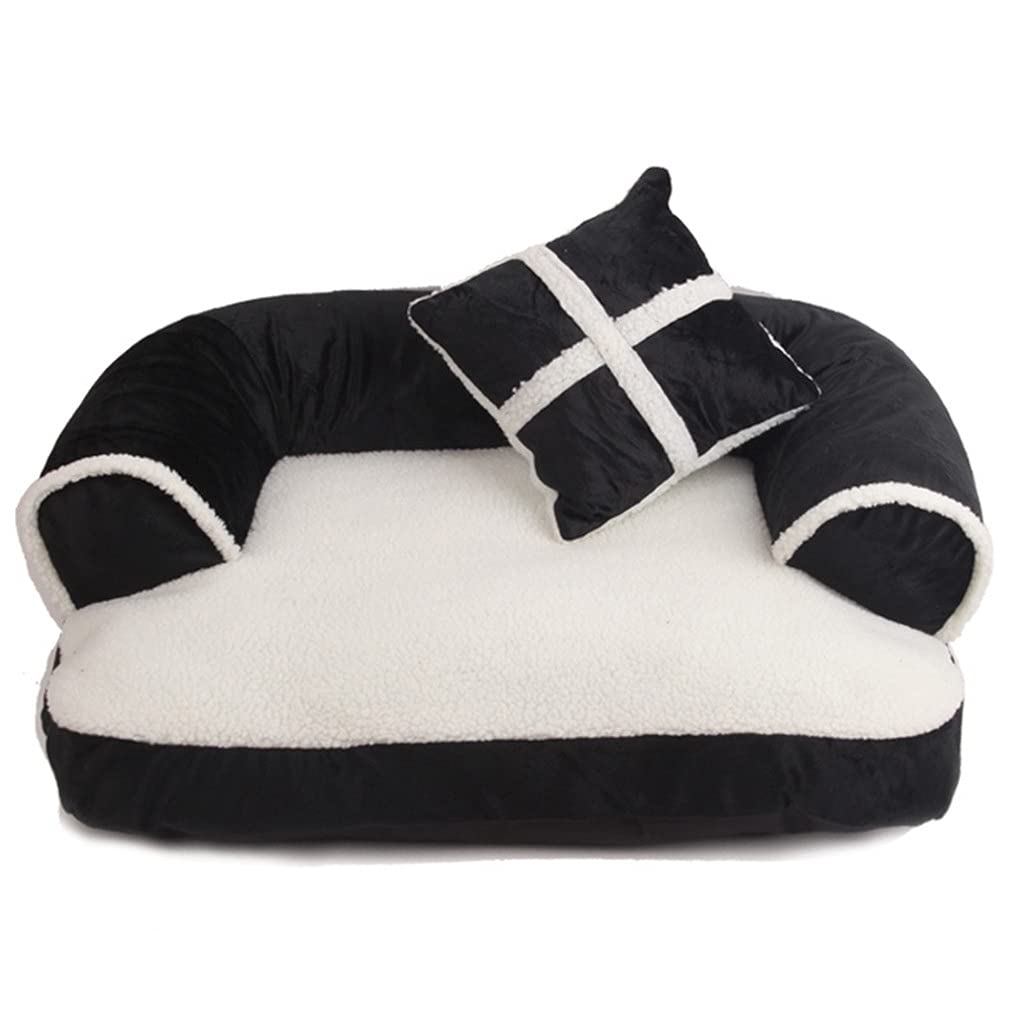 Pet Beds Mats Fleece Warm Dog Sofa with Pillow Bed House Big Blanket Cushion Basket Supplies