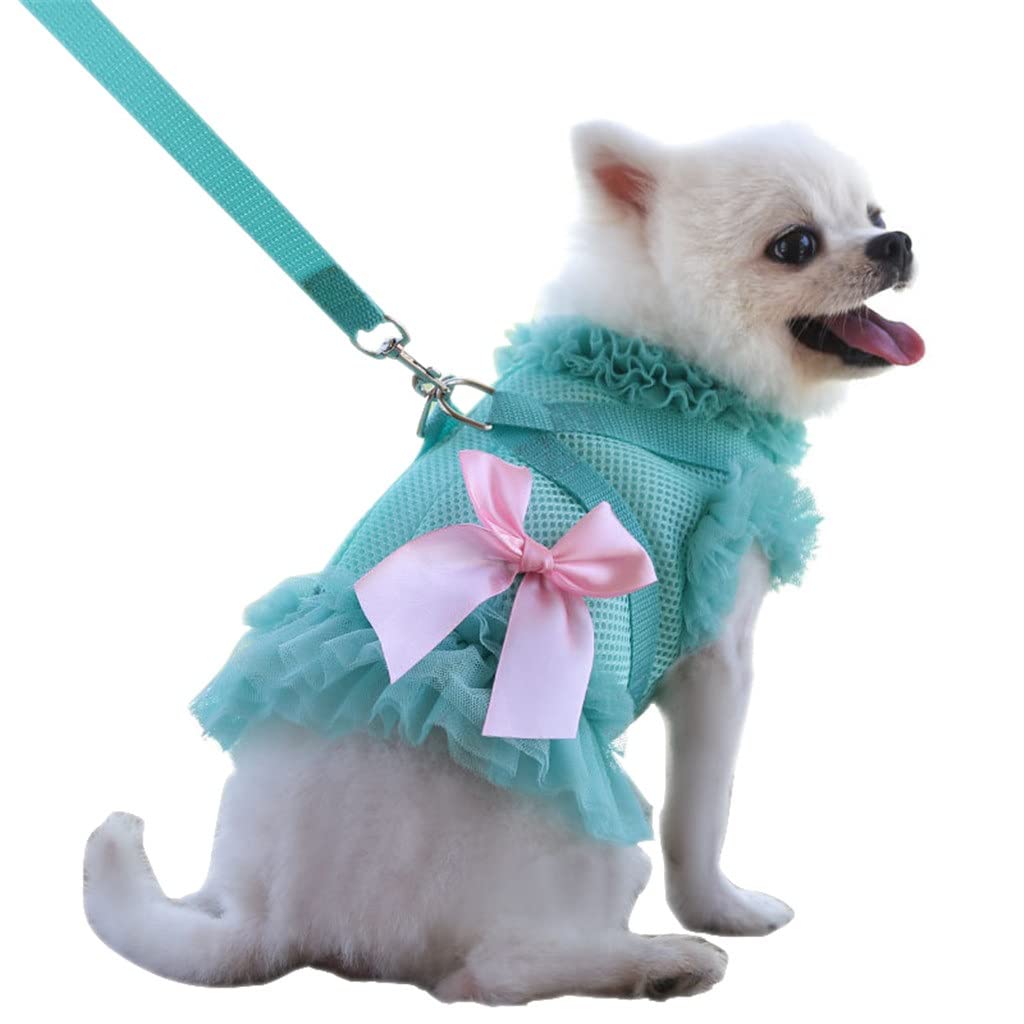 Puppy Dog Cat Clothes Harness Leash Set Pet Vest Dress for Small Medium Dogs Cats Chihuahua Skirt Supplies
