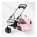3 Wheel Pet Stroller Foldable for Small Medium Dogs and Cats, Pet Supplies Travel Beach Pet Buggy Dog Bicycle Trailer with Large Storage Basket, Capacity 25Kg (Color : Gray)