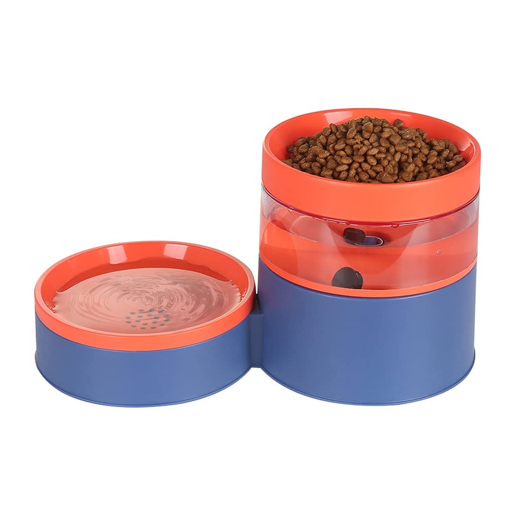 Dog Bowl Water Dispenser Automatic Storage Non-Slip Pet Bowls Food Feeder Container Supplies(Black-JoJo's Bizarre Adventure1)