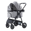 Foldable Dog Stroller 4 Wheels Pet Stroller for Small Medium Dogs Cats Puppy Buggy with Detachable Stand Pet Supplies Up to 25kg Pink