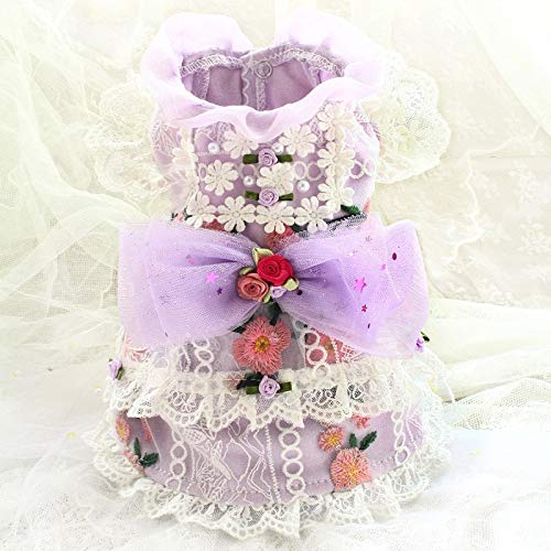 Fashion Princess Pet Clothes Dress T-Shirts Lovers Suit Small Medium Cats Dog Clothes Pet Supplies Dog Skirts (Size : Large) (XX)