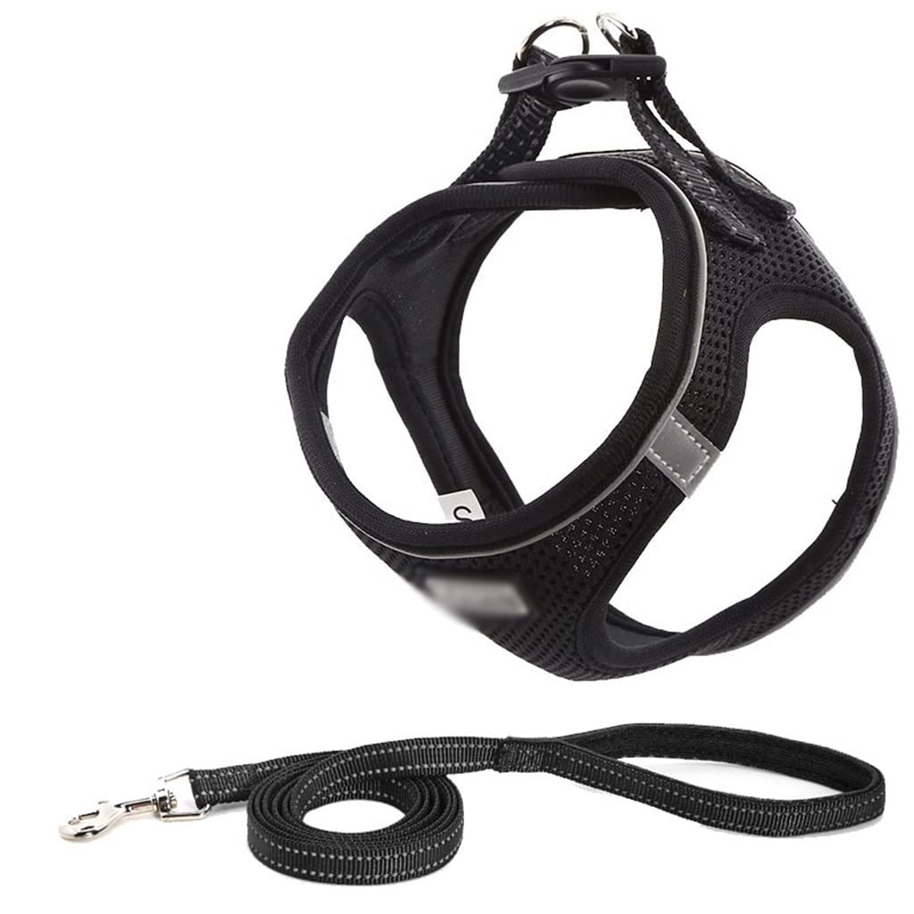 Dog Sling and Leash Set Super Small no Tension Reflective Breathable Puppy Sling Pet Supplies (D Medium)