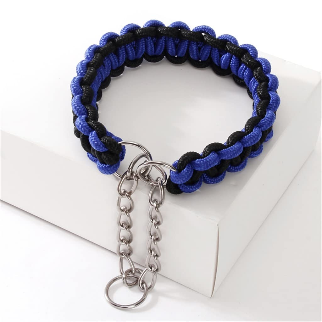 Woven Dog Collars P Nylon Adjustable Collar for Small Medium and Large Dogs Walking Artifact Pet Supplies