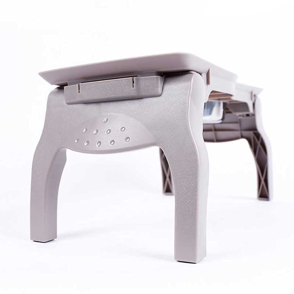Pets Stand Raised Bowls Dog Food Water Feeder Portable Folding Ceramic Single Dish Bowl Adjustable Table Pet Supplies
