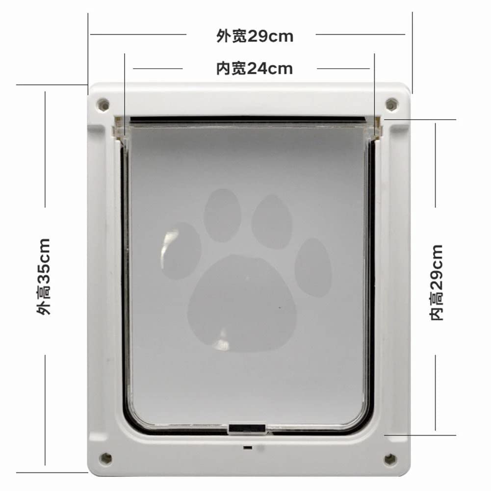 Pet Screen Doors Puppy Safety Flap Free Entry Out Exit Quiet Gate Supplies for Large Medium Dogs
