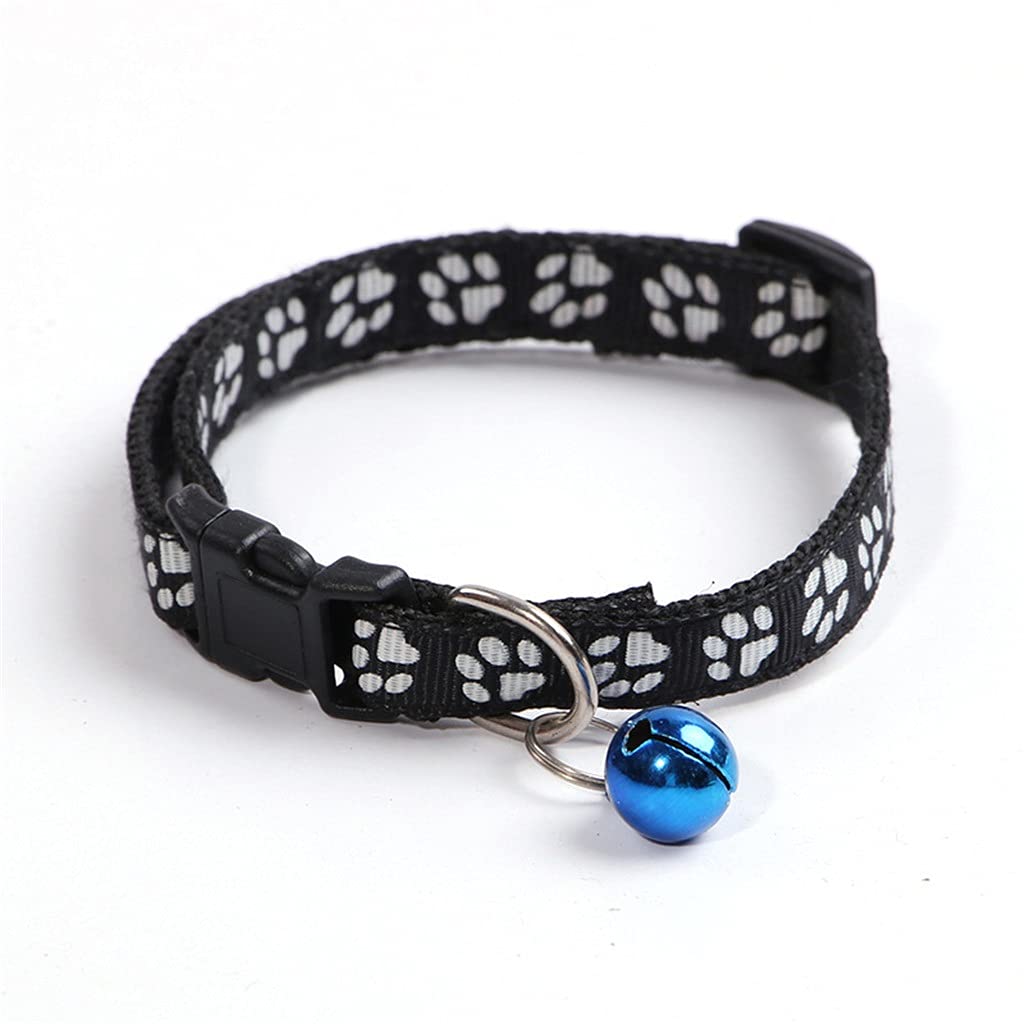 Easy Wear Cats Dog Pet Collar with Bell Adjustable Buckle Dog Collar Cats Puppy Pet Supplies Accessories Small Dog Chihuahua Name (Green)