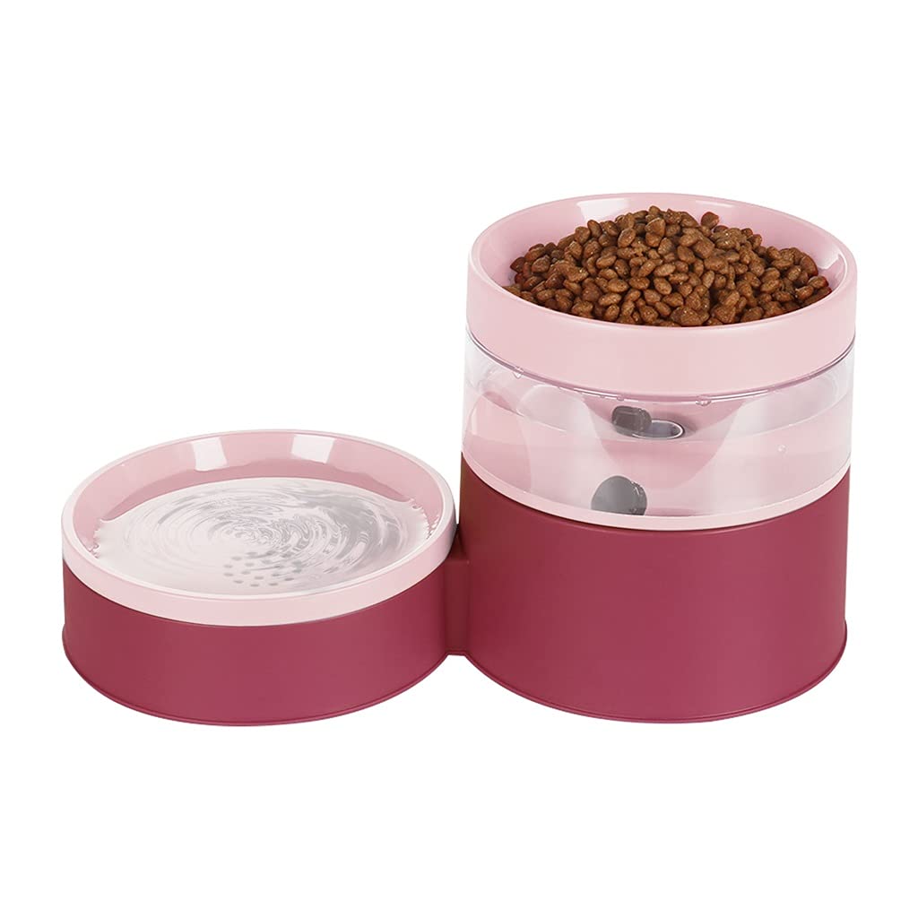 Dog Bowl Water Dispenser Automatic Storage Non-Slip Pet Bowls Food Feeder Container Supplies(Black-JoJo's Bizarre Adventure1)
