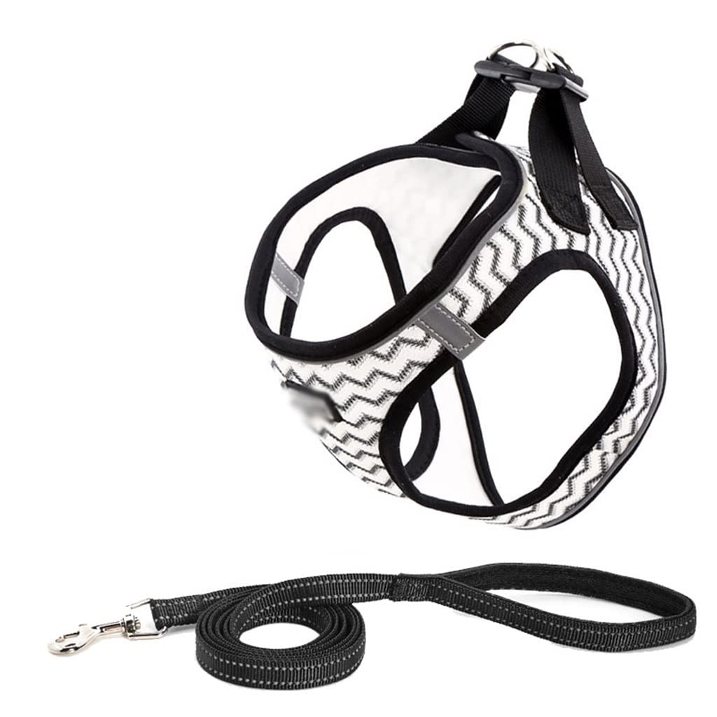 Dog Sling and Leash Set Super Small no Tension Reflective Breathable Puppy Sling Pet Supplies (B L)