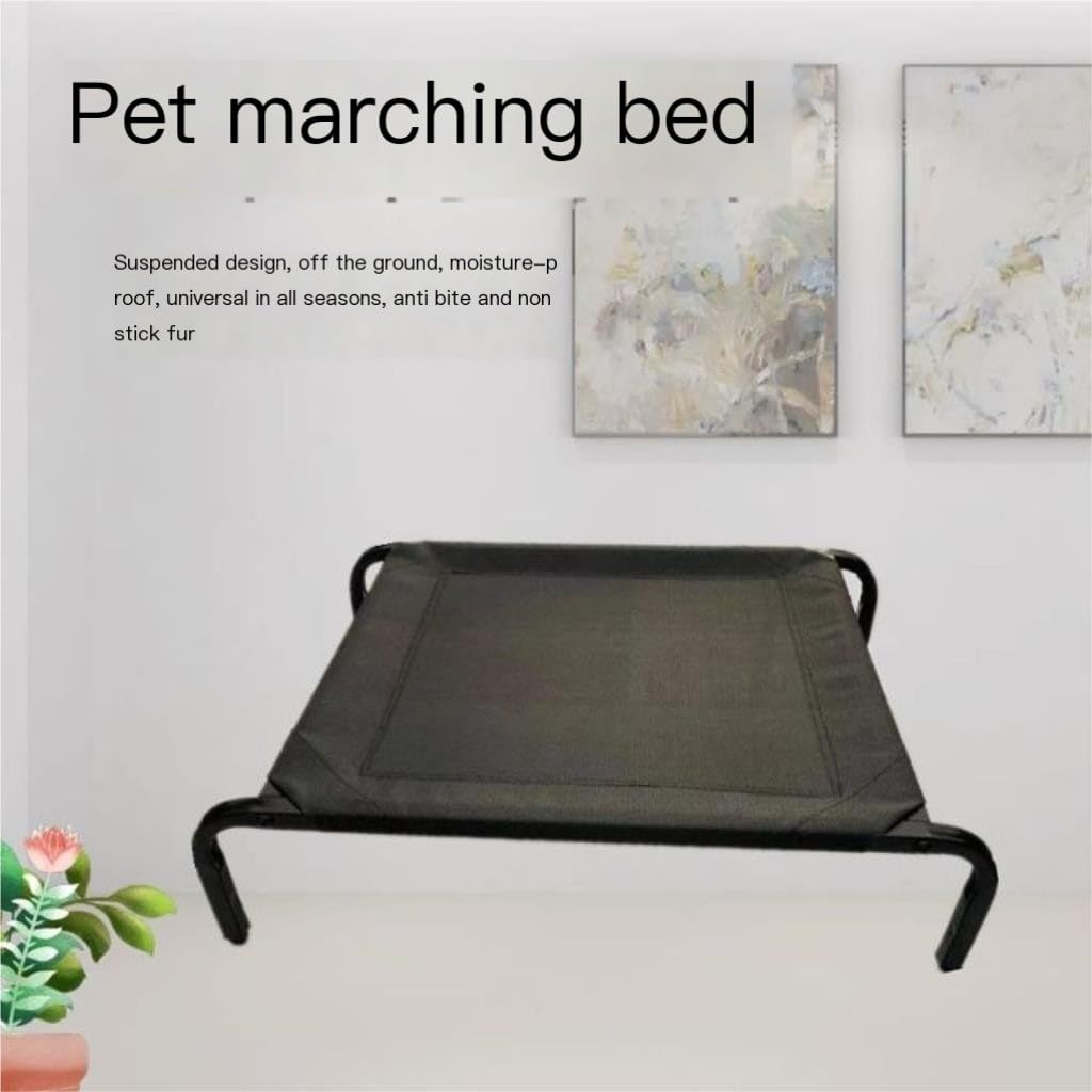 Pet Bed Pet Dog Kennel Removable Dog Bed Off The Ground Moisture-Proof Cat Dog Kennel Dog Bed Pet Marching Bed Supplies Pet Beds for Cats(L(102 * 69 * 21cm))