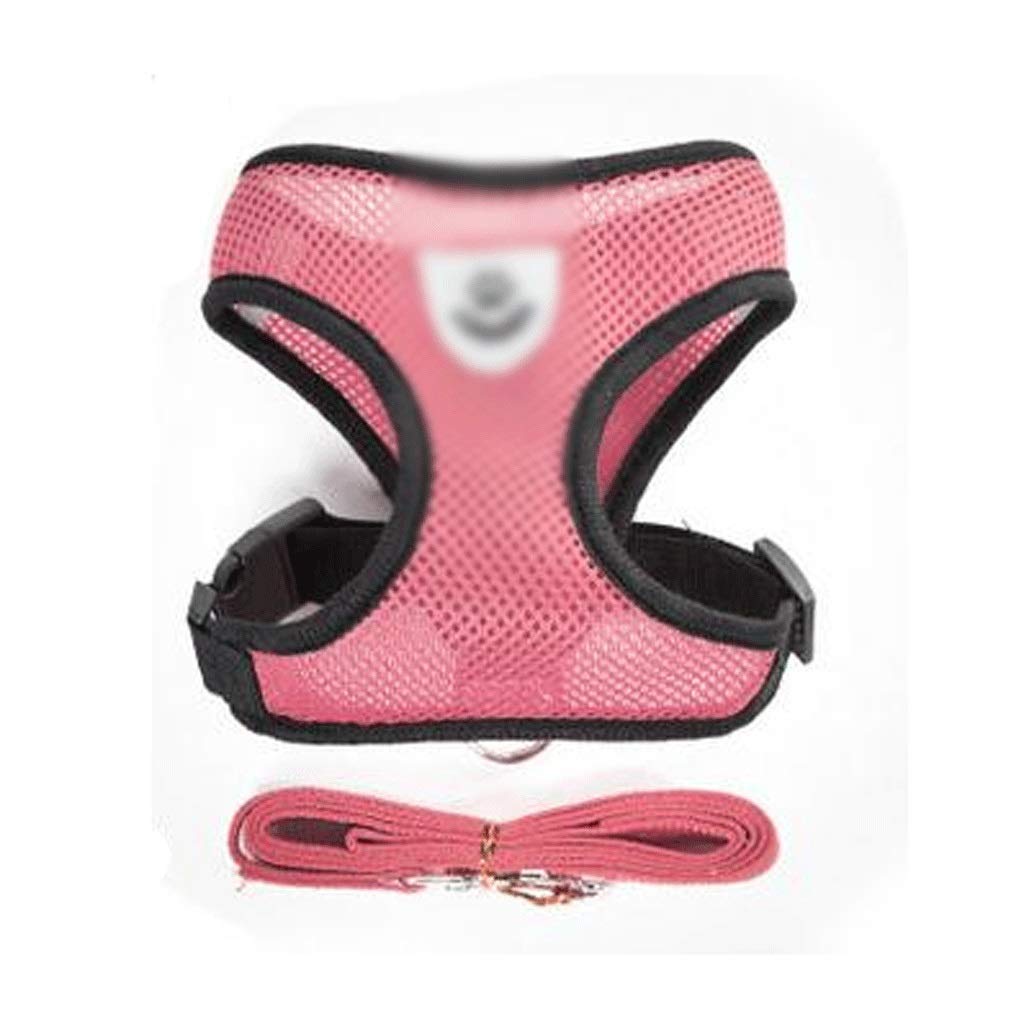 Medium and Large Pet Harness Vest Mesh and Leash Set Supplies