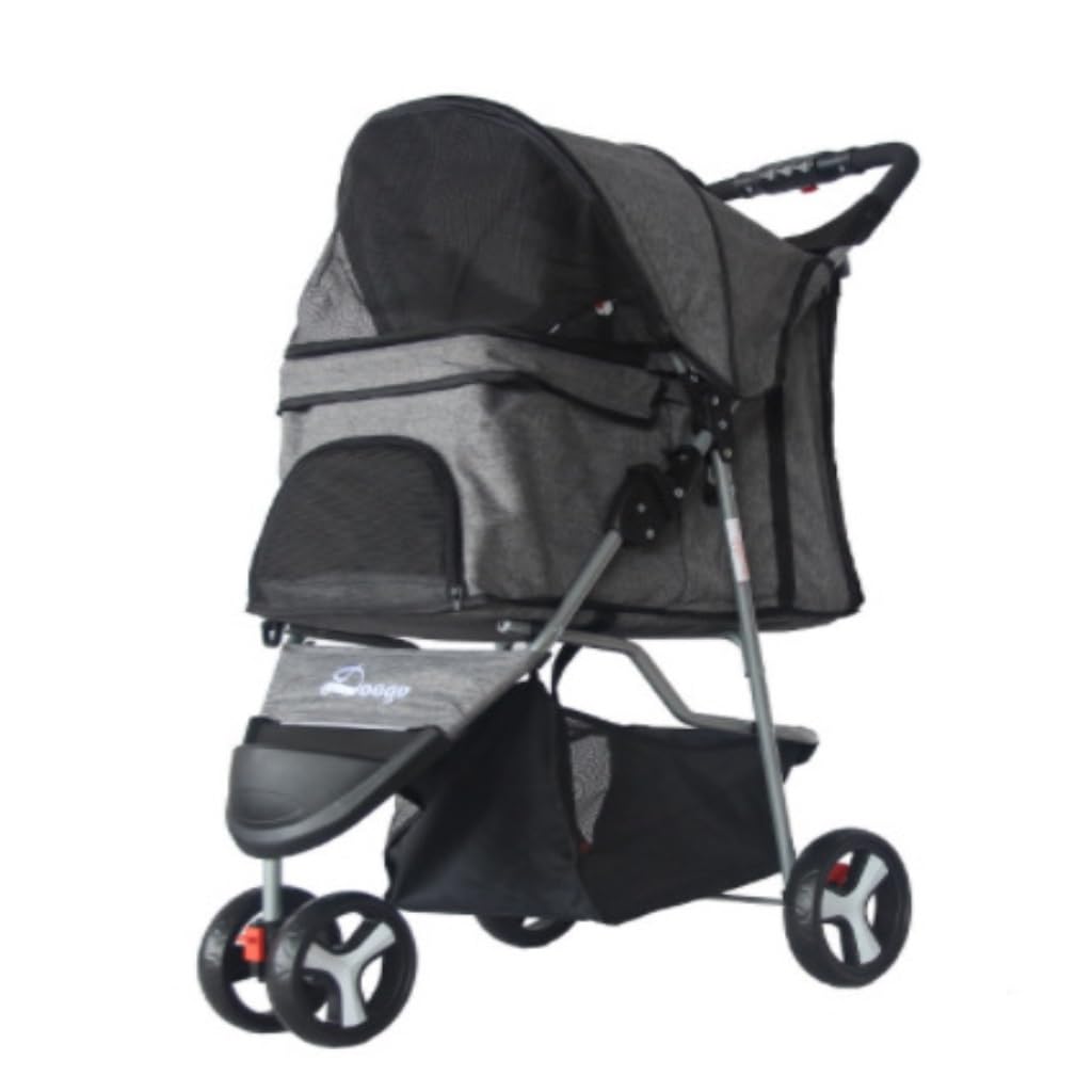 Pet Strollers Lightweight Foldable Pet Stroller for Cats and Dogs, Three-Wheeled Pet Stroller, Dog Stroller Supplies Pet Stroller Medium(Z)