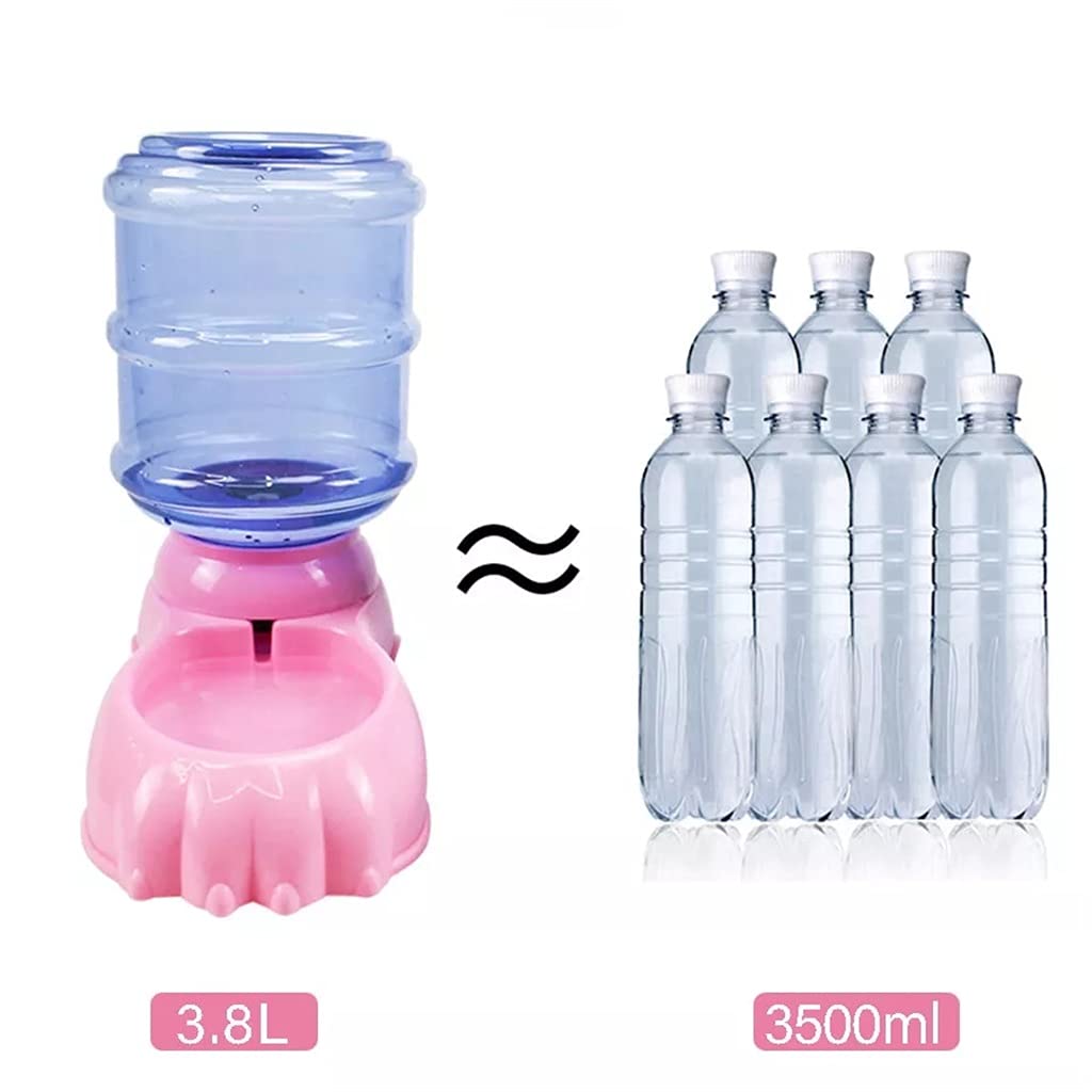 Pet Accessories Dog feeders Supplies Automatic Feeder Water Dispenser 3.8L Portable Bottle Bowl(Black)