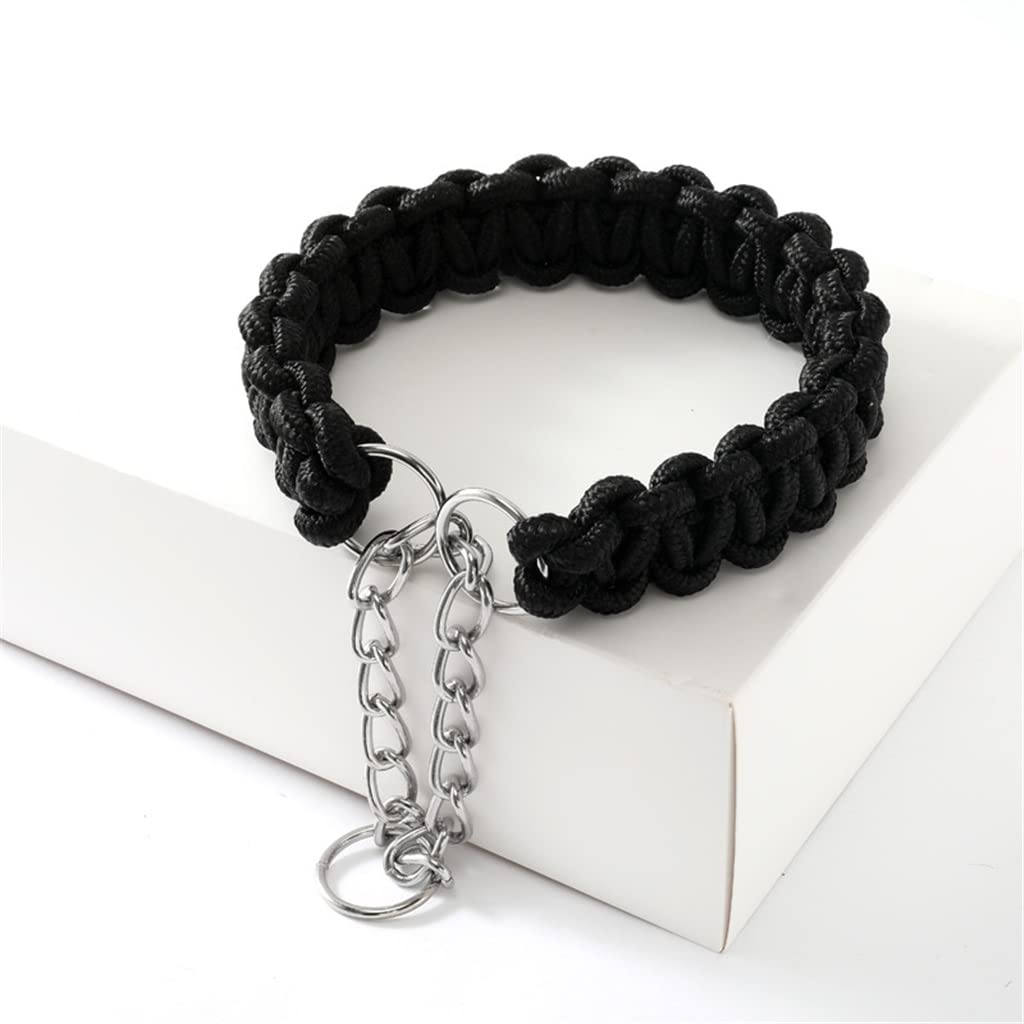 Woven Dog Collars P Nylon Adjustable Collar for Small Medium and Large Dogs Walking Artifact Pet Supplies