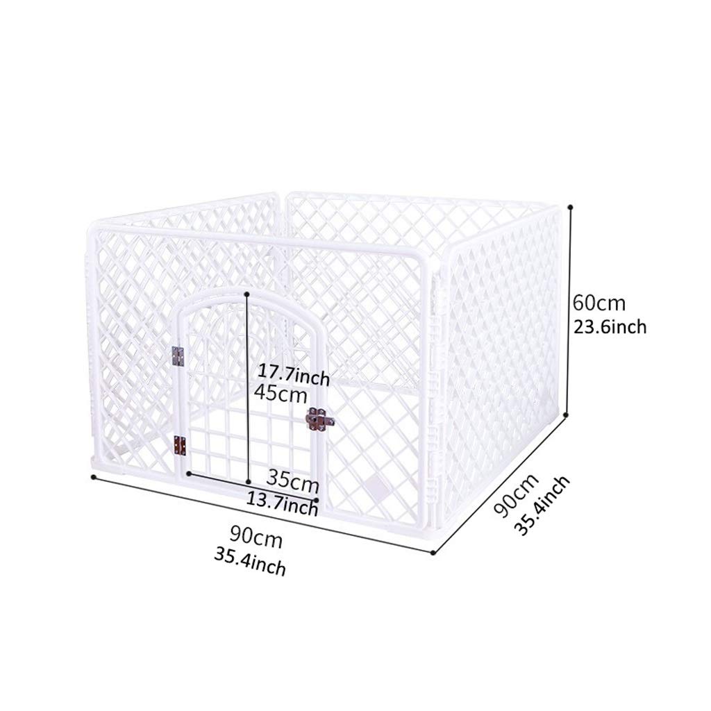 NYKK Dog cage Kennel Dog Fence Pet Fence Indoor Removable Dog Cage Dog Fence Household Cat Fence Supplies White 90 * 90 * 60cm Dog cage Kit Cage Kennel