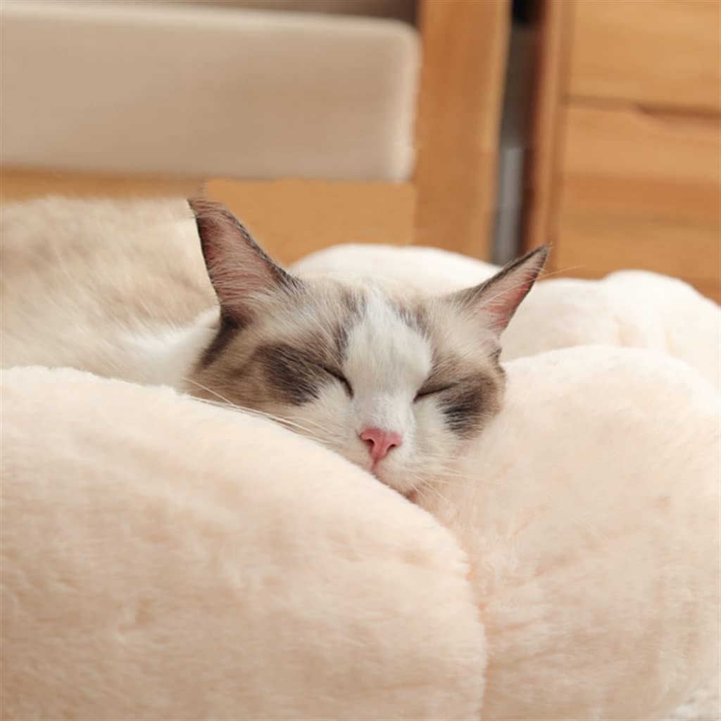 Pet Products Dog Supplies Soft Round Flower Bed Cushion Mats Kennel Warm Sleeping Small Medium