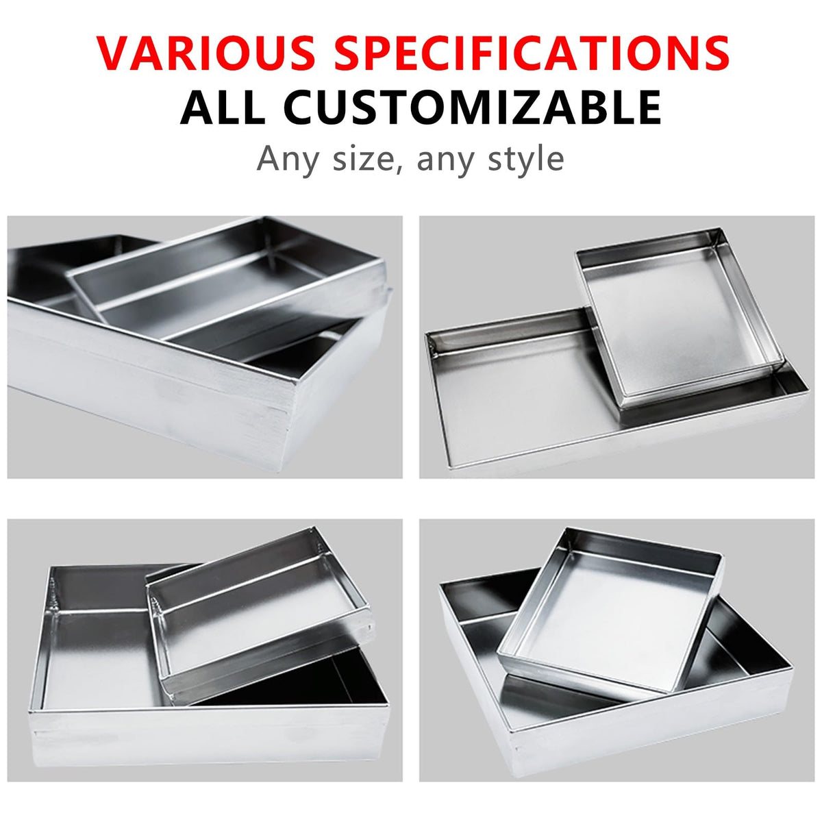 Stainless Steel Dog Crate Replacement Tray - Chew-Resistant, Leak-Proof Floor Pan with Welded Design for Pet Crate, Easy to Clean, Durable Pet Supplies